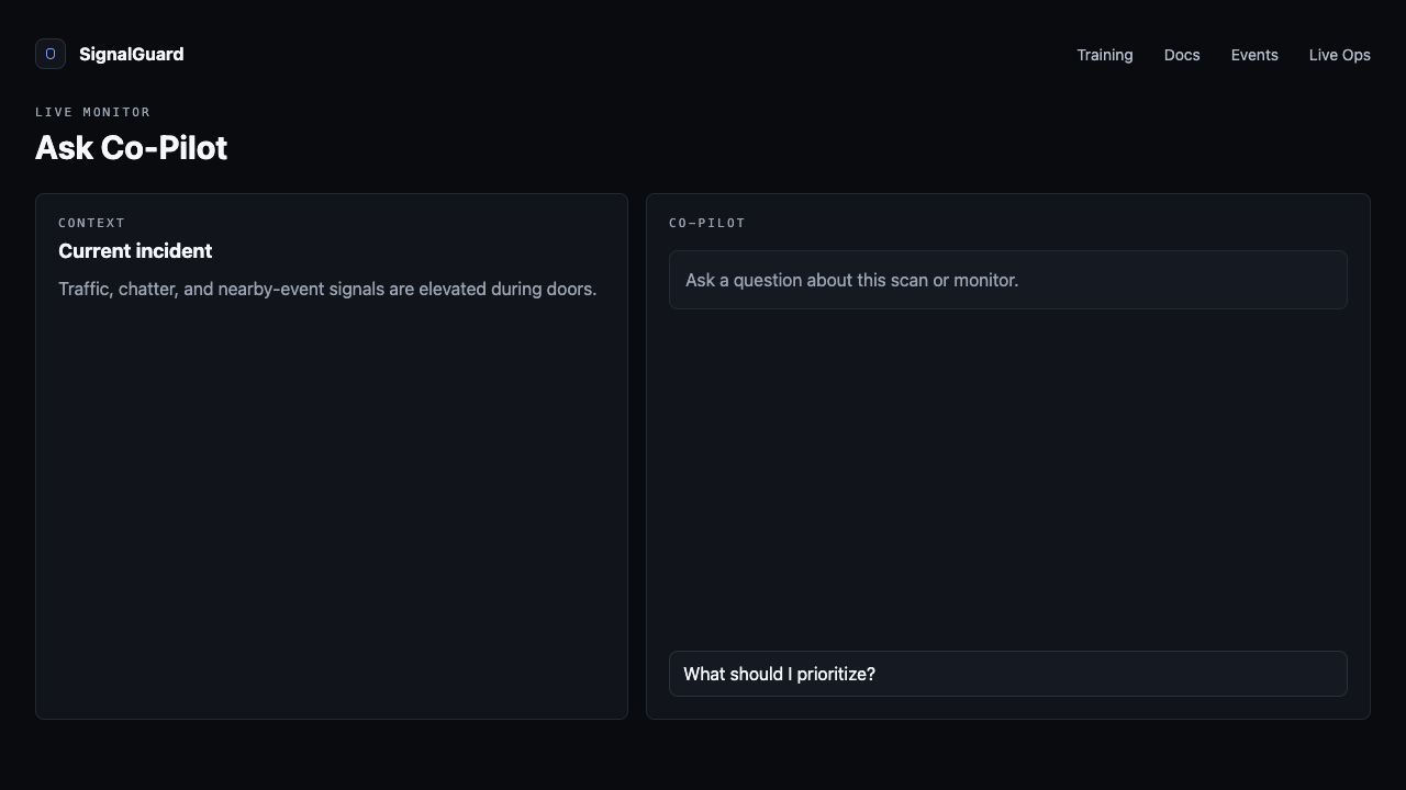 Co-Pilot panel with the question "What should I prioritize?" typed in the bottom input.